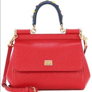 Dolce & Gabbana Red Sicily Handbag.